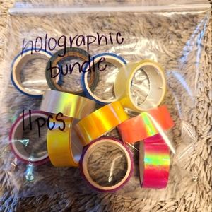 11 roll bundle of holographic washi tape